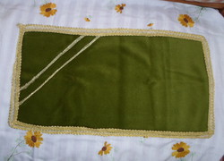 Retro velvet tablecloth 1.: Green, rectangle