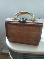 Retro wooden woven small bag, ridiculously for sale!