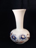 Small vase with cornflowers by Zsolnay