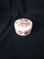 Zsolnay butterfly-flower richly painted small box, jewelry or medicine holder, flawless, new