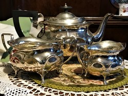 More than 100 years old, silver-plated, alpaca, antique, 4-piece tea and coffee set