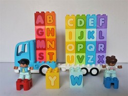 Playful familiarity with letters, lego duplo letter car, 10915 set