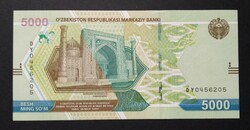 Uzbekistan 5000 som 2021 unc