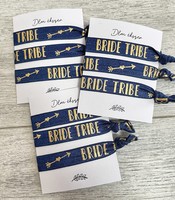 Bride tribe bracelets for bachelorette parties - 9 pcs - blue