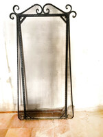 Wrought iron wall mirror frame