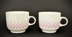 Alföldi 2 pink or purple rare round pattern coffee cups bella