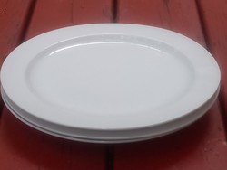 3 db antik Zsolnay fehér porcelán lapos tányér, pótlás céljából