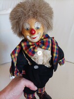 A wonderful, funny clown with a ceramic head