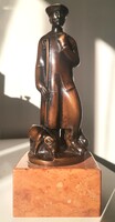 Zoltán Olcsai-kiss bronze statue shepherd