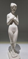 From HUF 1 without a minimum price!!! Sándor Oláh beautiful and rare ceramic nude - signed