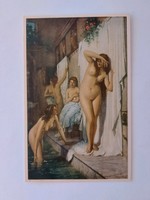 Old art postcard postcard ladies nude