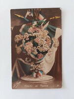 Old floral postcard