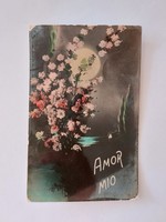 Old floral postcard