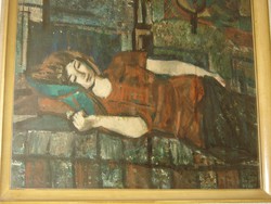 A sleeping girl at Szentgyörgyi Kornel
