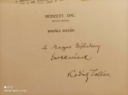 Signed by Zoltán Kodály