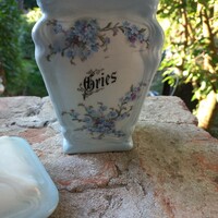 Old forget-me-not earthenware spice holder