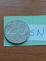 Poland 20 zloty 1990 copper-nickel sn