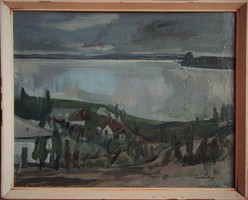 Frigyes Czinkotay (1932-2018) autumn Balaton evening (view from the hill)