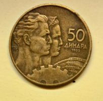 1955  50 Dínár Jugoszlávia (381)