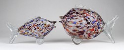 1N539 pair of old Murano-style blown glass fish