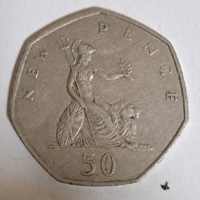 1969. England 50 pence (2)