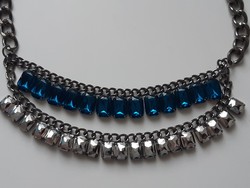 Bizsu necklace - blue stone - decorative