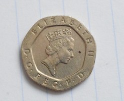 Egyesült Királyság , 20 penny , pence , 1997 , pénz , érme