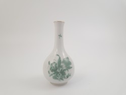 Herendi antik 1942 zöld virágmintás ibolya váza