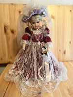 40 cm Valentina porcelain doll numbered