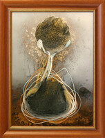 Zoltán Ludvig: Birth of a pearl - with frame 82x62 cm - artwork: 70x50 cm - 2309/360