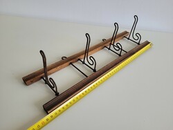 Old vintage folding French wall hanger hanging wooden wire hanger
