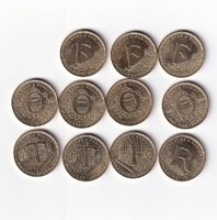 The forint is 75 years old, 11 pieces of 5 forint 2021 for sale together!
