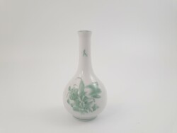 Herendi antik 1943 zöld virágmintás ibolya váza