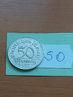 NÉMETORSZÁG Weimar-i Köztársaság 50 PFENNIG 1921 / D, ALU. SO