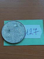 Italy 100 lira 1978, goddess Minerva, stainless steel 127
