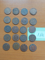 German nsk 1 pfennig mixed coins 20 pieces 114