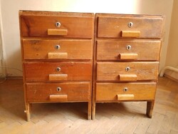 Old retro design wooden chest of drawers, storage, desk, drawing table, legs, for workshop, for artists