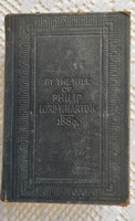 Angol nyelvű Biblia 1889-ből nagyon szép állapotban