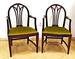 Pair of armchairs, art deco, renovated
