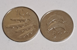 Izland 2 darab 5 és 10 Korona  (10)