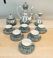 Zsolnay Persian mocha set for 6 people