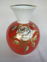 Wallendorf porcelán rózsás váza