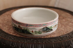 Chinese landscape porcelain with poem signed / chinese landscape porcelain with poem signed