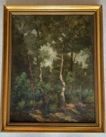 Tóth János fákat ábrázoló festménye