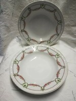 Deep plate with rose garland