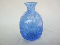Fractured veil glass cracked glass blue vase