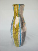 Retro ... Kerezsi pearl applied art ceramic vase