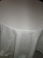 Beautiful tulip white antique woven damask tablecloth