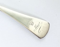 Antik koronás ezüst kanál 18cm