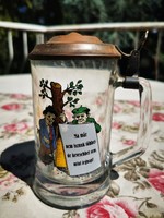 Funny beer mug with lid